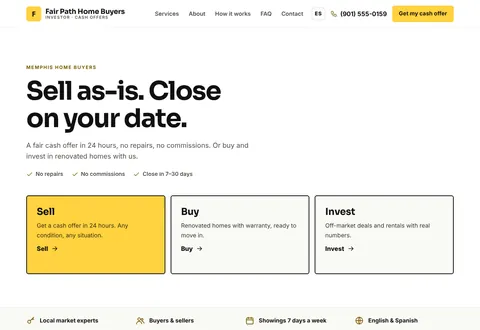 Fair Path Home Buyers: Sell as-is. Close on your date.