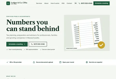 Ledger & Co. CPAs: Numbers you can stand behind