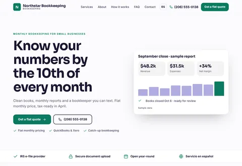 Northstar Bookkeeping: Know your numbers by the 10th of every month