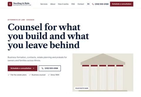 Sterling & Hale: Counsel for what you build and what you leave behind