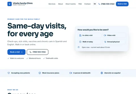 Vitalis Family Clinic: Same-day visits, for every age