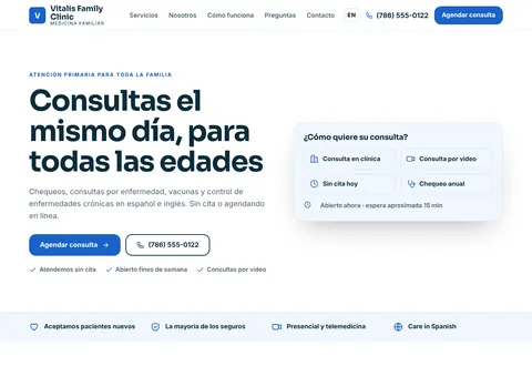 Vitalis Family Clinic: Consultas el mismo día, para todas las edades